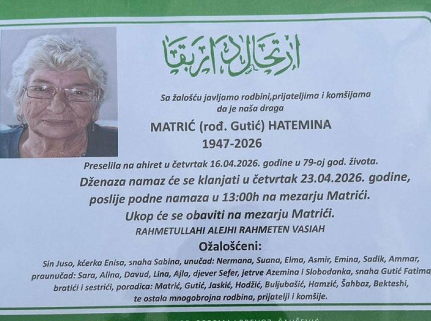 Matrić (rođ. Gutić) Hatemina