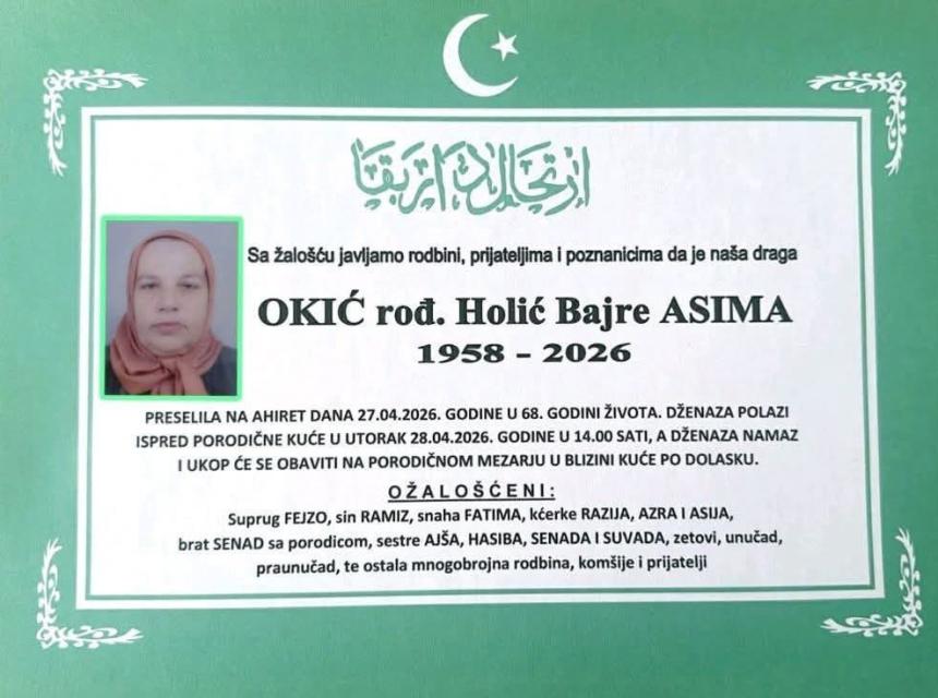 Okić, rođ. Holić Bajre Asima