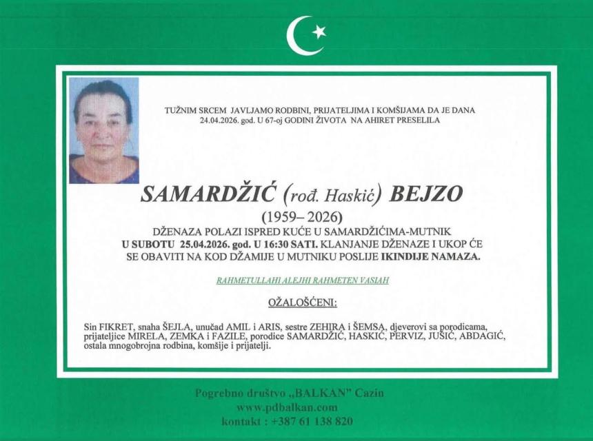 Samardžić (rođ. Haskić) Bejzo