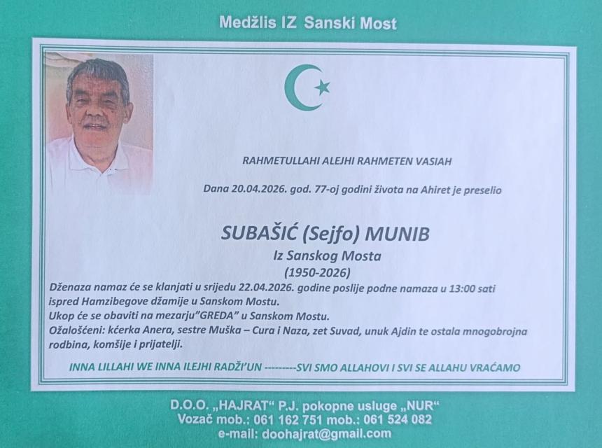 Suba&scaron;ić (Sejfo) Munib