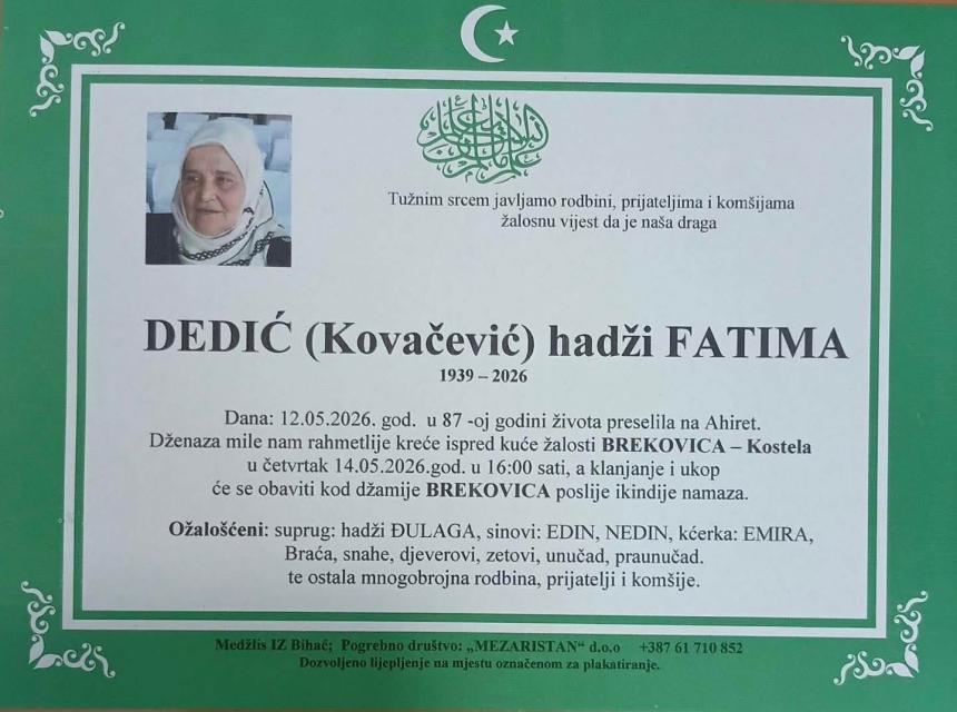 Dedić (Kovačević) hadži Fatima
