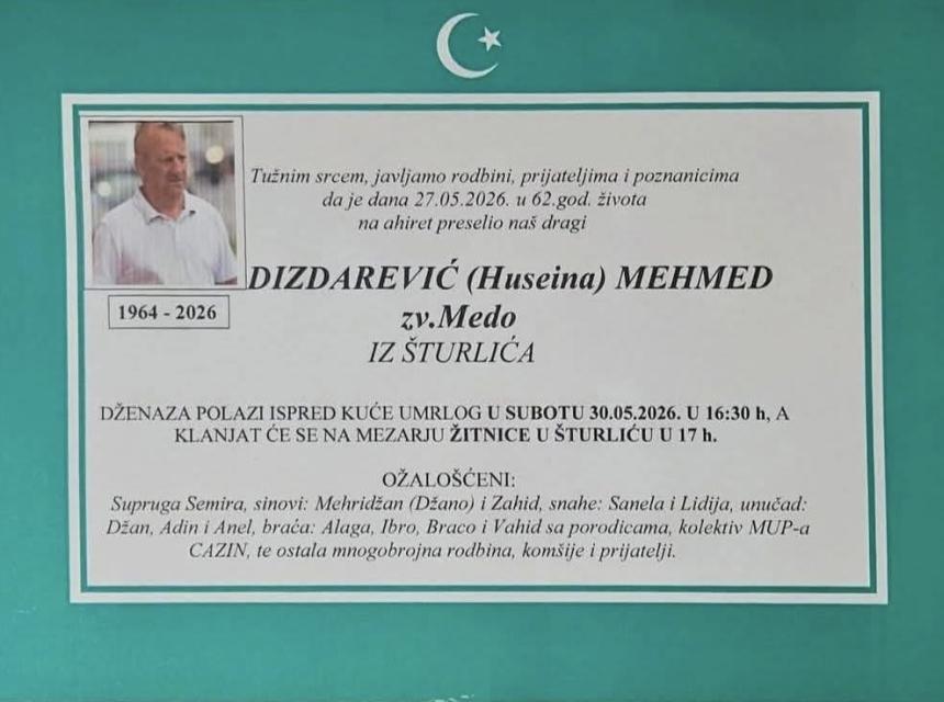 Dizdarević (Huseina) Mehmed zv. Medo