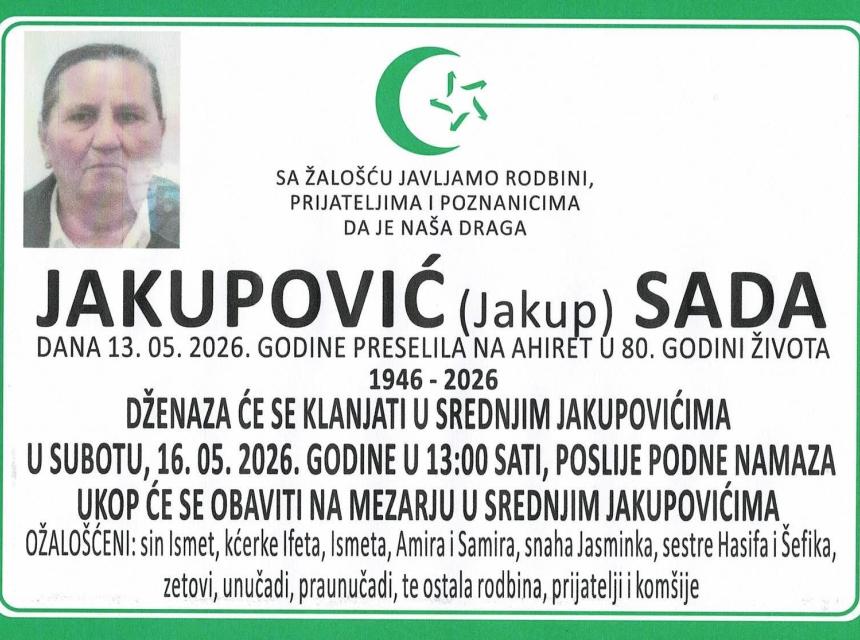 Jakupović (Jakup) Sada