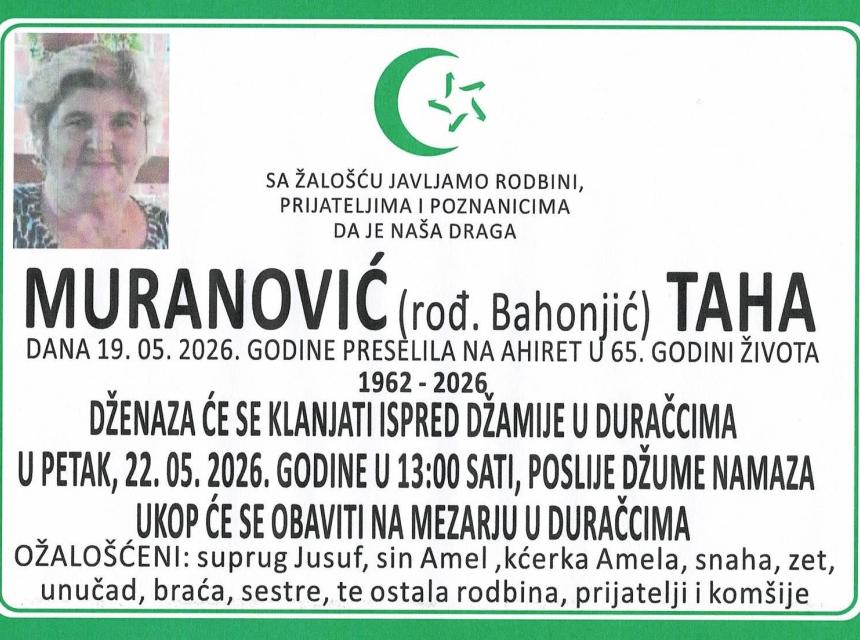 Muranović (rođ. Bahonjić) Taha