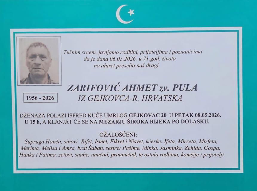 Zarifović Ahmet zv. Pula