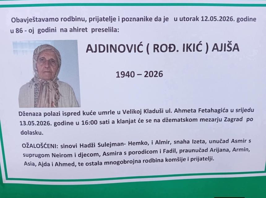 Ajdinović (rođ. Ikić) Aji&scaron;a