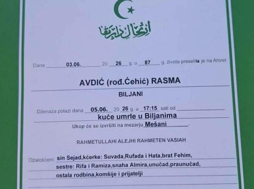 Avdić (rođ. Čehić) Rasma