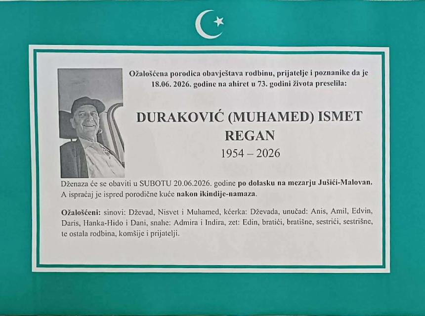 Duraković (Muhamed) Ismet Regan