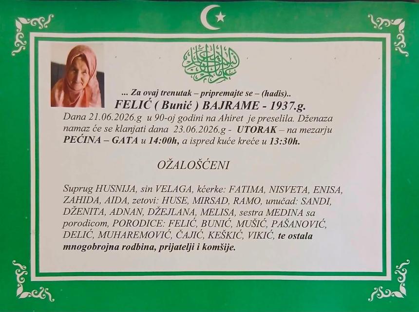Felić (Bunić) Bajrame