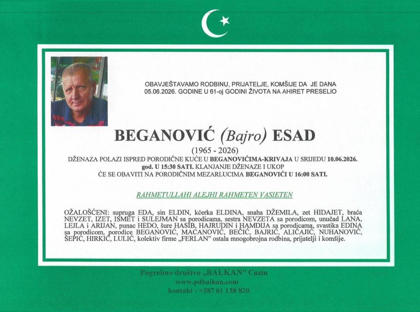 Beganović (Bajro) Esad
