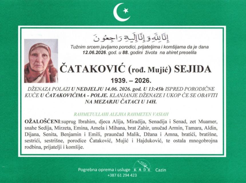 Čataković (rođ. Mujić) Sejida