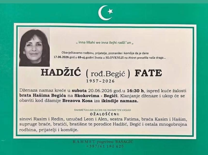 Hadžić (rođ. Begić) Fate