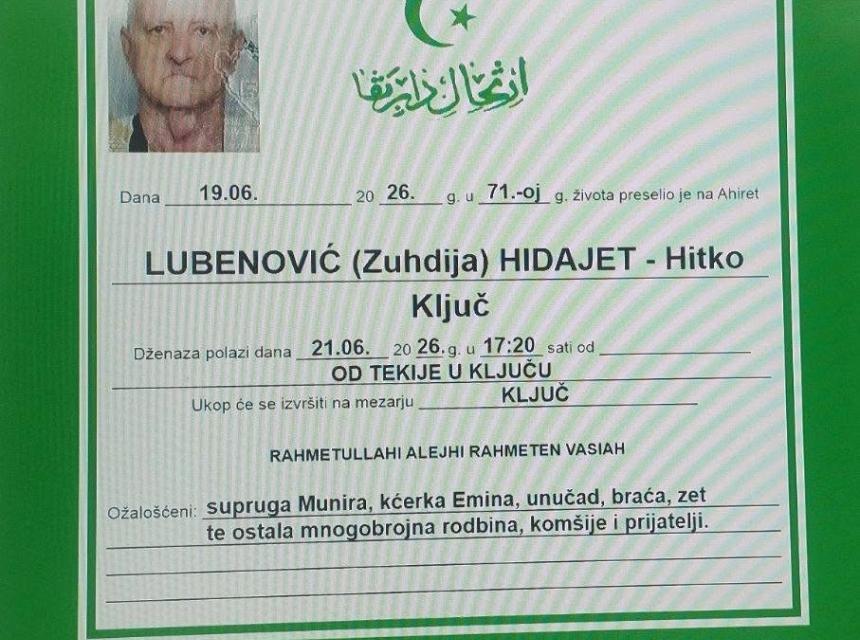 Lubenović (Zuhdija) Hidajet &ndash; Hitko