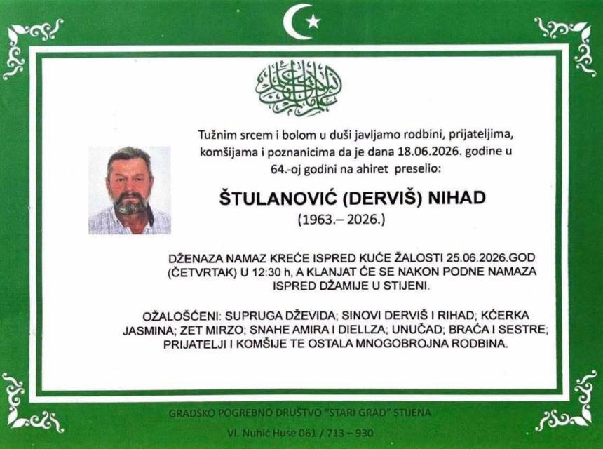 &Scaron;tulanović (Dervi&scaron;) Nihad