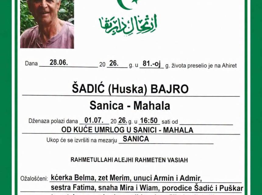 &Scaron;adić (Huska) Bajro