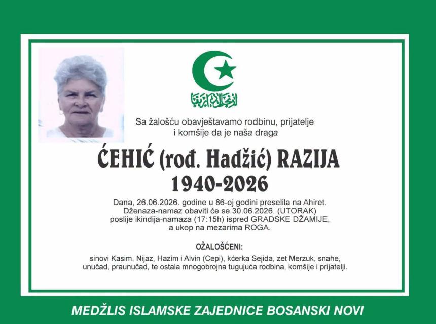 Ćehić (rođ. Hadžić) Razija