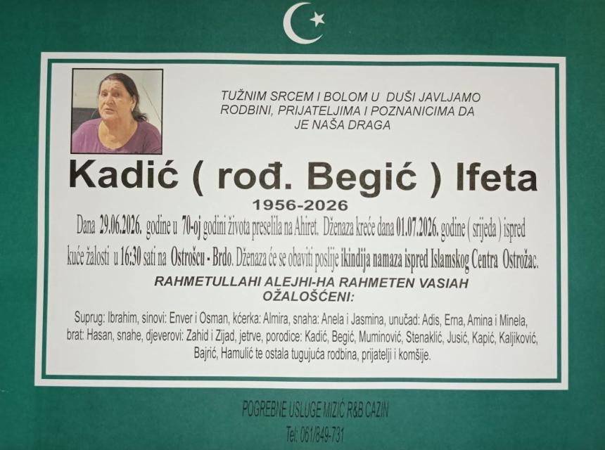 Kadić (rođ. Begić) Ifeta