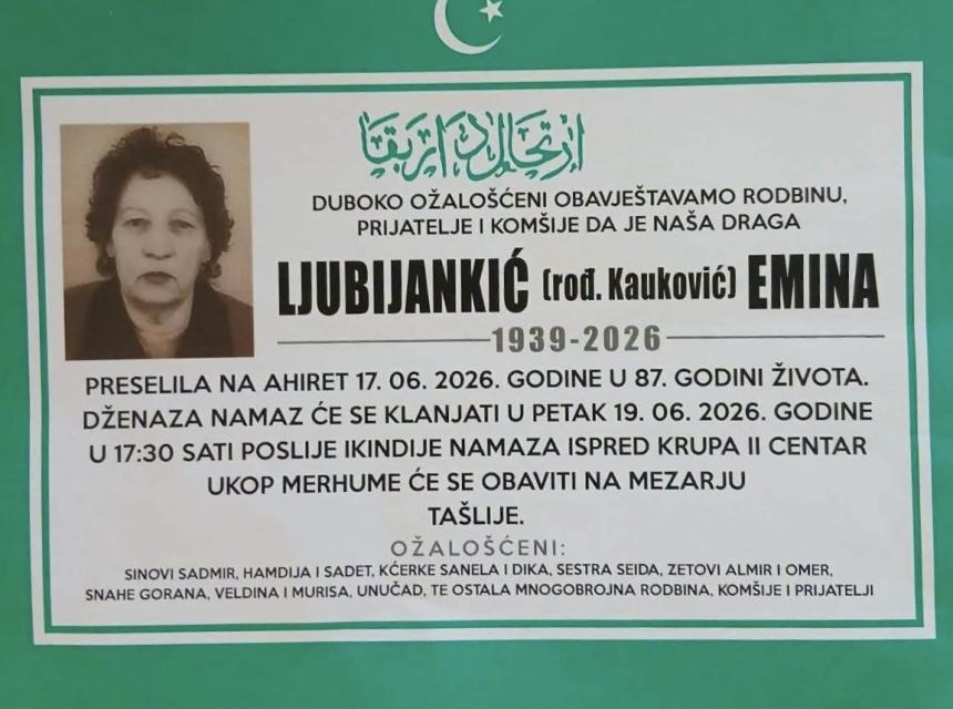 Ljubijankić (rođ. Kauković) Emina