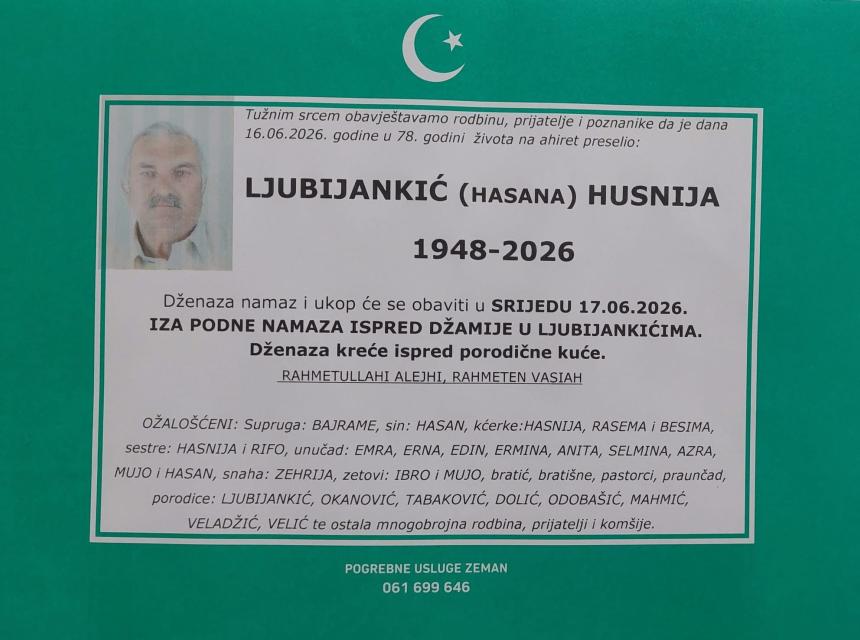 Ljubijankić (Hasana) Husnija