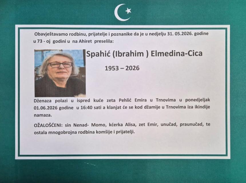 Spahić (Ibrahim) Elmedina &ndash; Cica