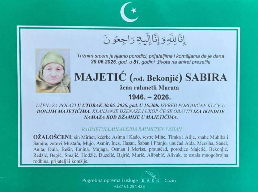 Majetić (rođ. Bekonjić) Sabira