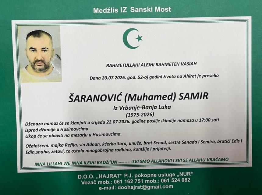 &Scaron;aranović (Muhamed) Samir