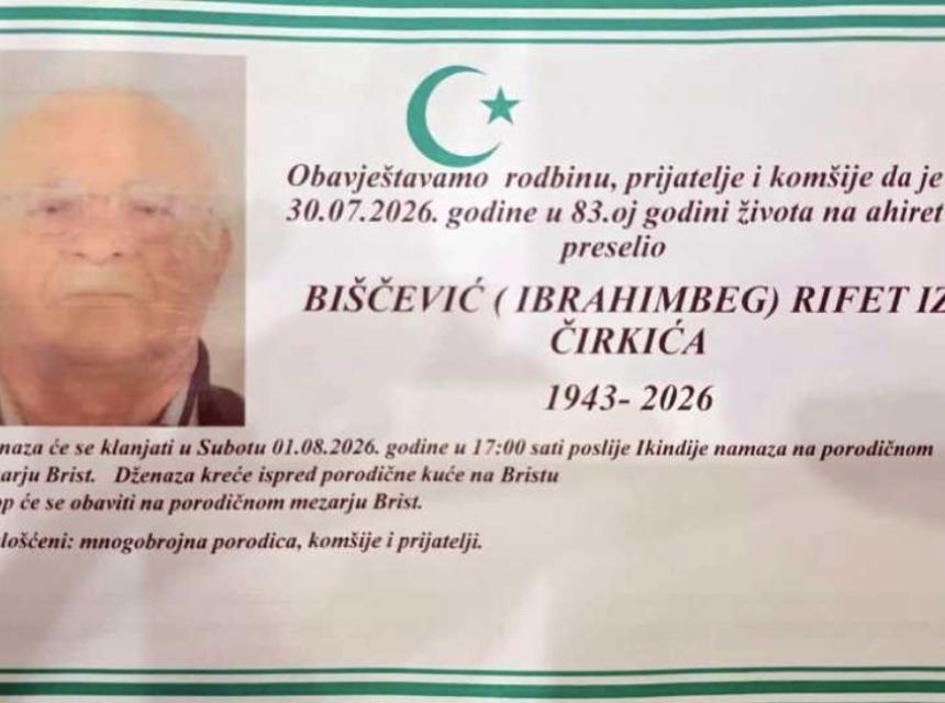 Bi&scaron;čević (Ibrahimbeg) Rifet iz Čirkića