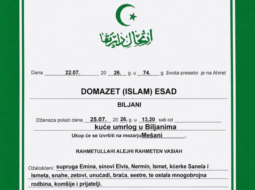 Domazet (Islam) Esad
