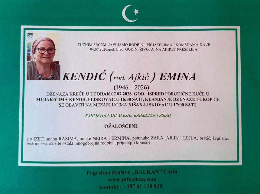 Kendić (rođ. Ajkić) Emina