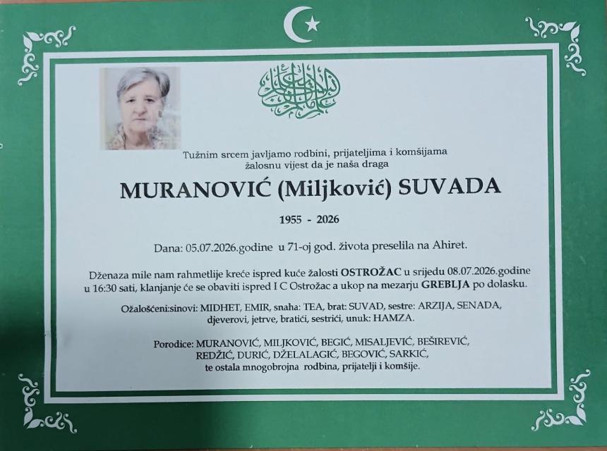 Muranović (Miljković) Suvada