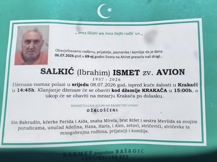 Salkić (Ibrahim) Ismet zv. Avion