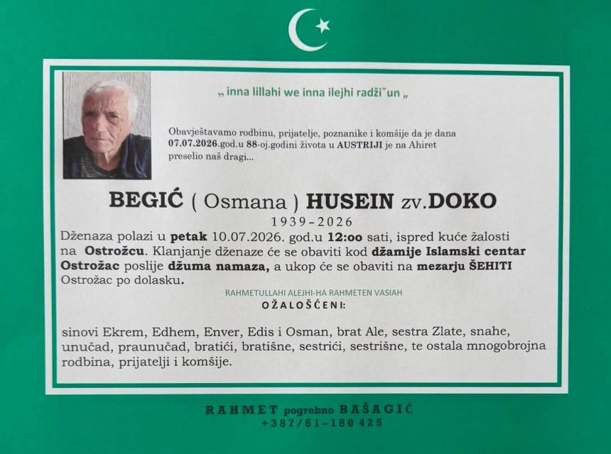 Begić (Osmana) Husein zv. Doko