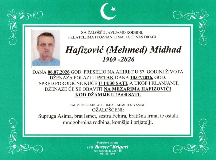 Hafizović (Mehmed) Midhad