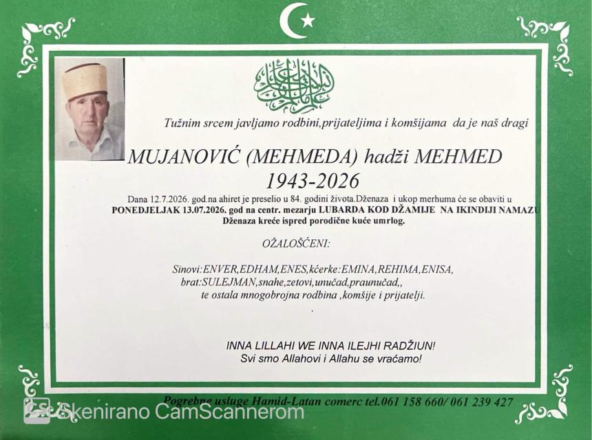 Mujanović (Mehmeda) hadži Mehmed