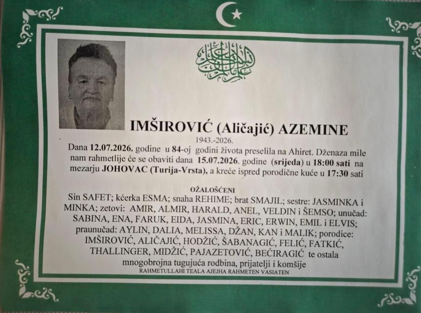 Im&scaron;irović (Aličajić) Azemine