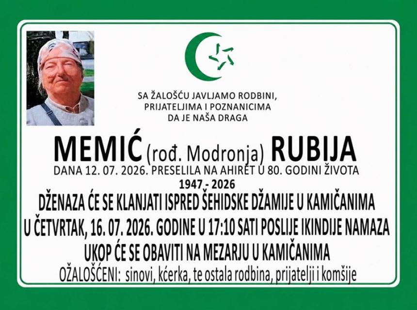 Memić (rođ. Modronja) Rubija