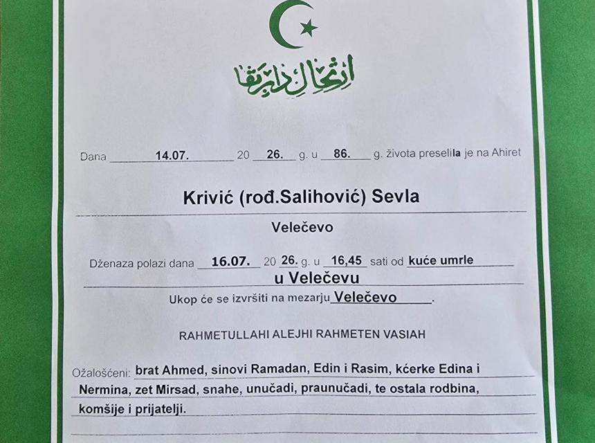 Krivić (rođ. Salihović) Sevla