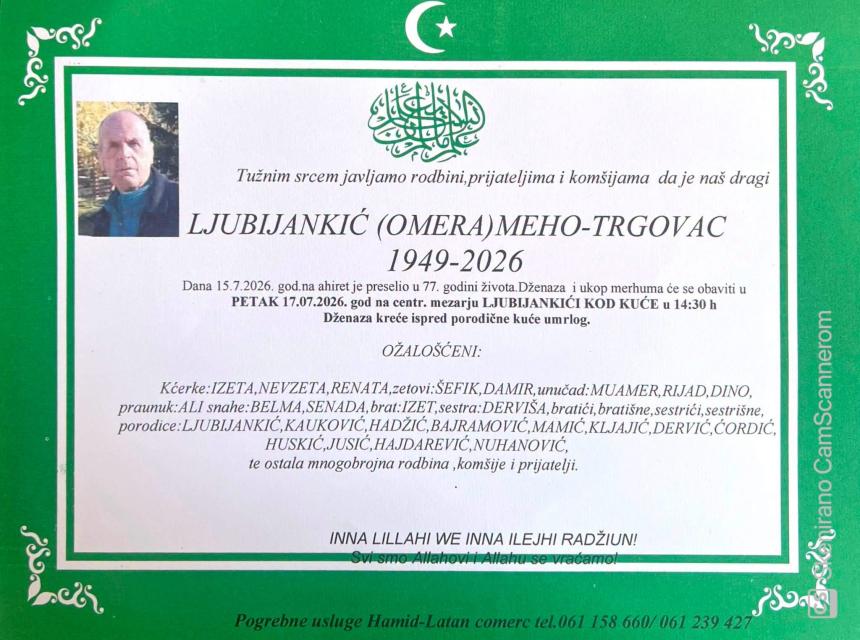 Ljubijankić (Omera) Meho &ndash; Trgovac