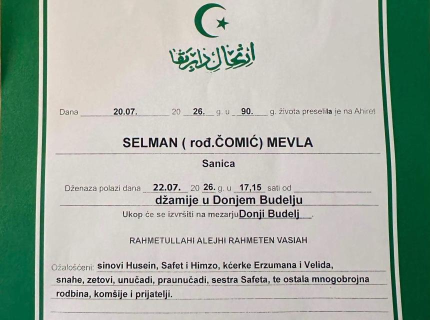 Selman (rođ. Čomić) Mevla