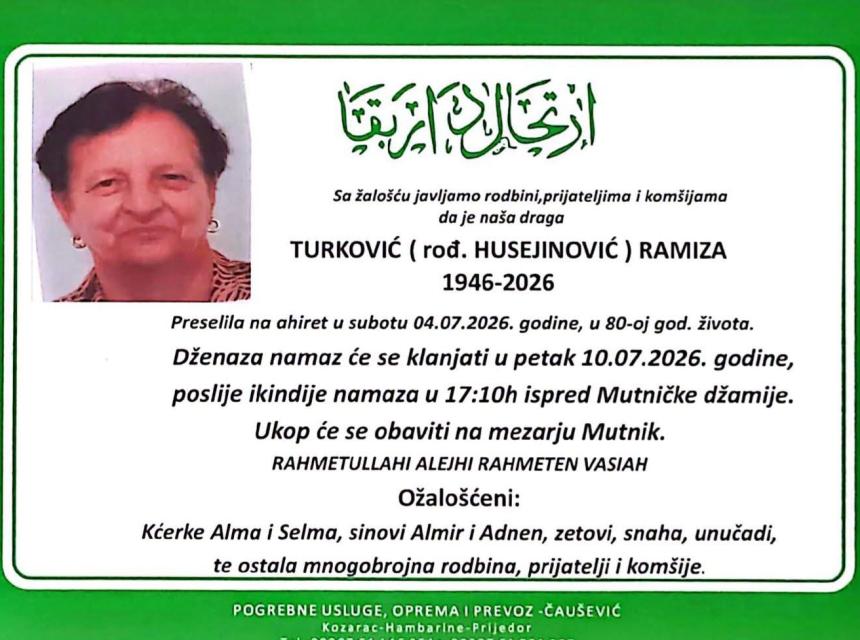 Turković (rođ. Husejinović) Ramiza