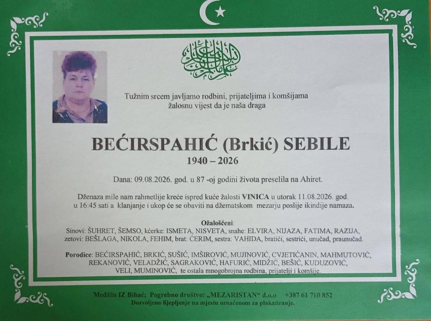 Bećirspahić (Brkić) Sebile