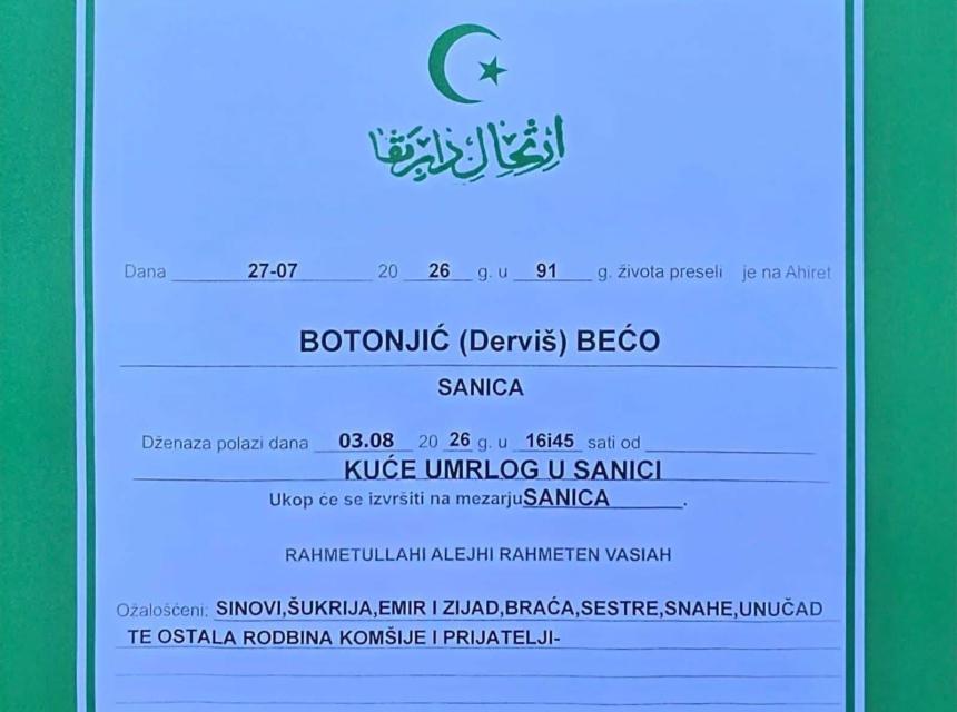 Botonjić (Dervi&scaron;) Bećo