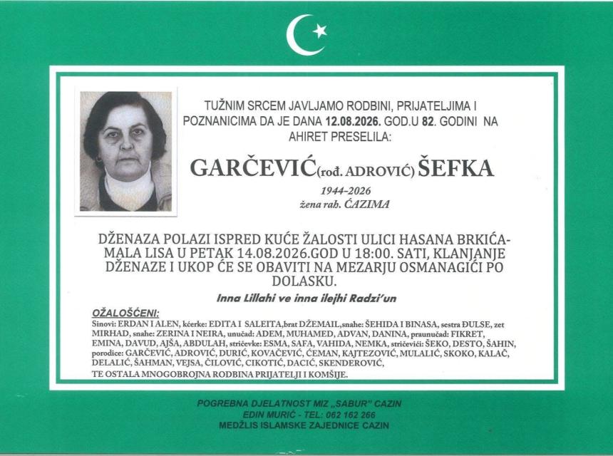 Garčević (rođ. Adrović) &Scaron;efka