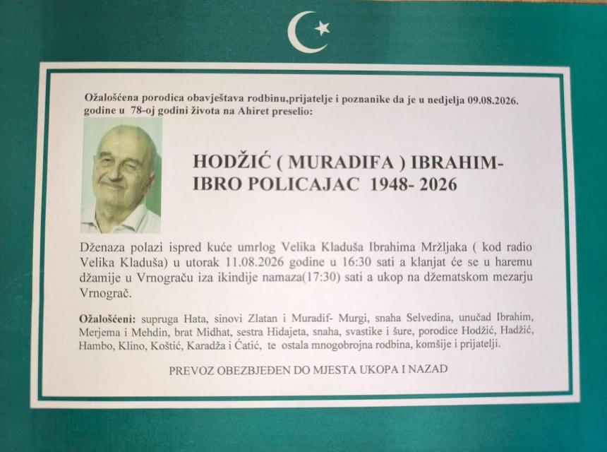 Hodžić (Muradifa) Ibrahim &ndash; Ibro Policajac