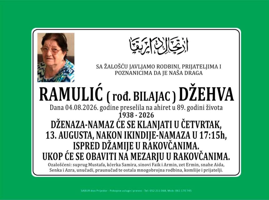Ramulić (rođ. Bilajac) Džehva