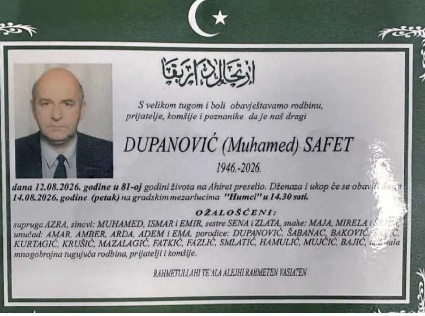 Dupanović (Muhamed) Safet