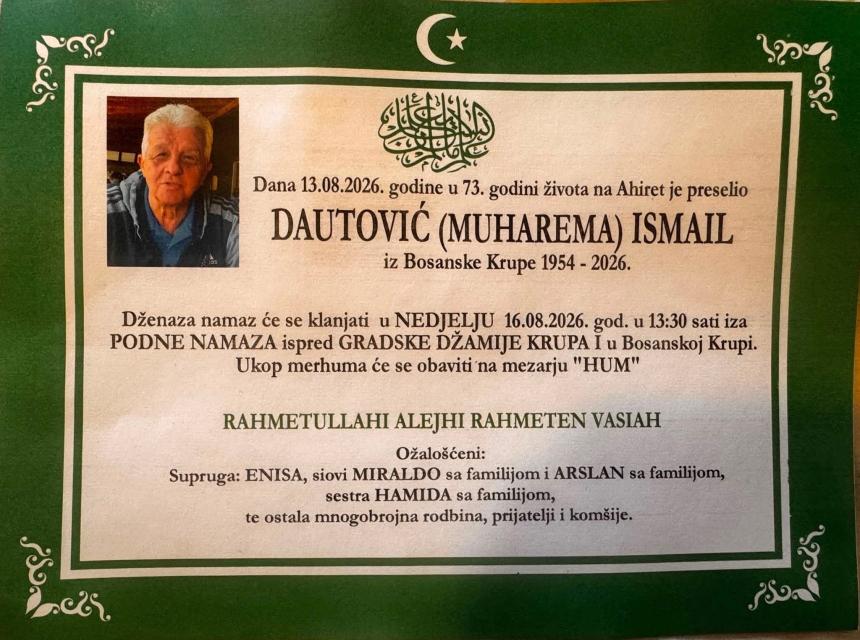 Dautović (Muharema) Ismail