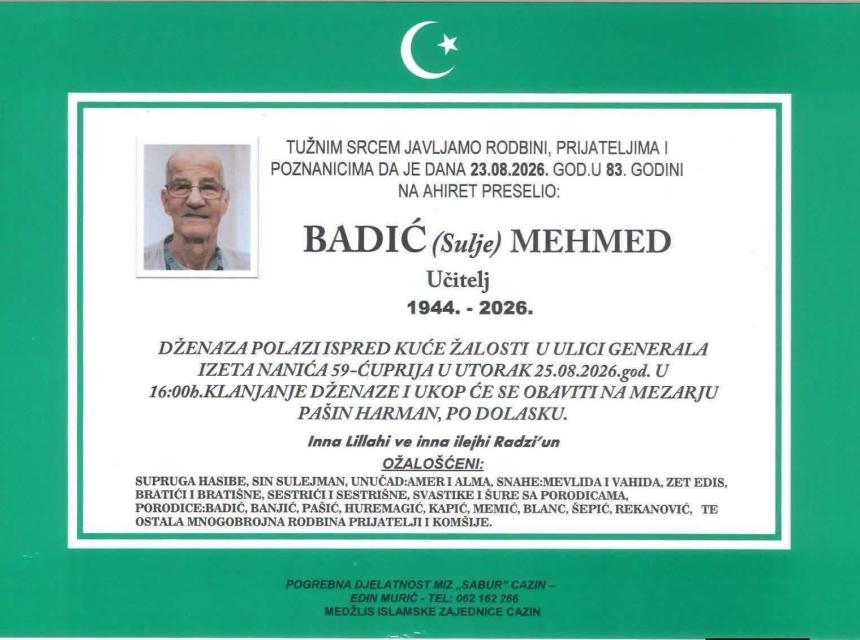 Badić (Sulje) Mehmed