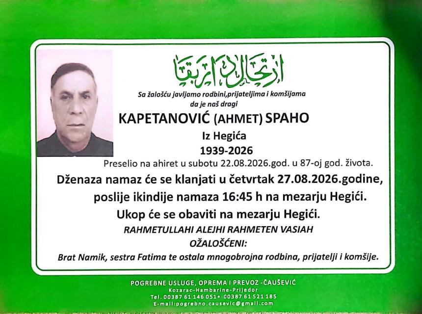 Kapetanović (Ahmet) Spaho