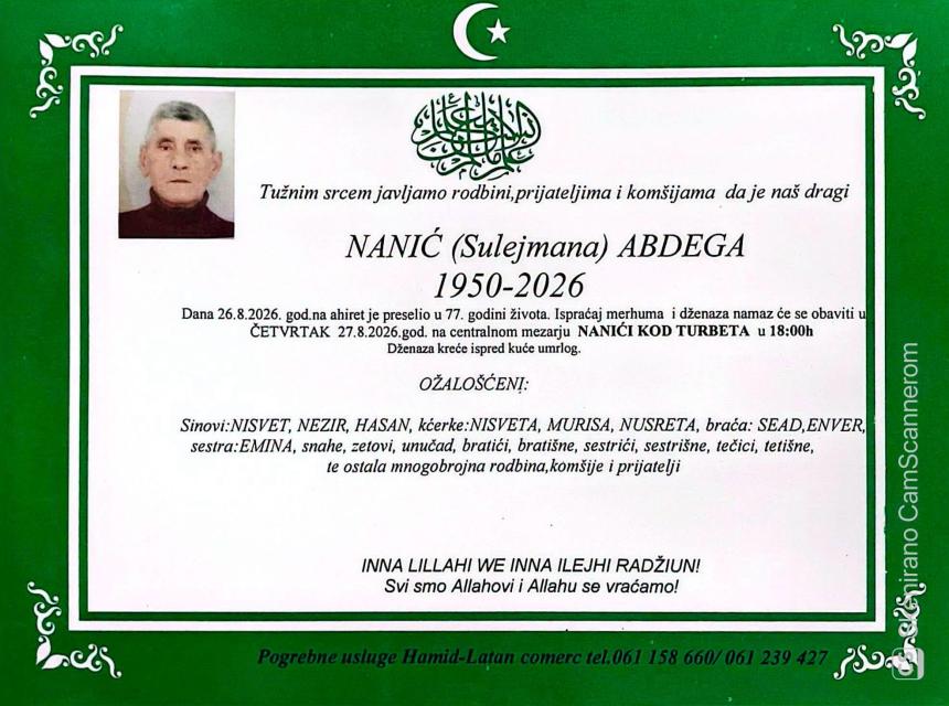 Nanić (Sulejmana) Abdega